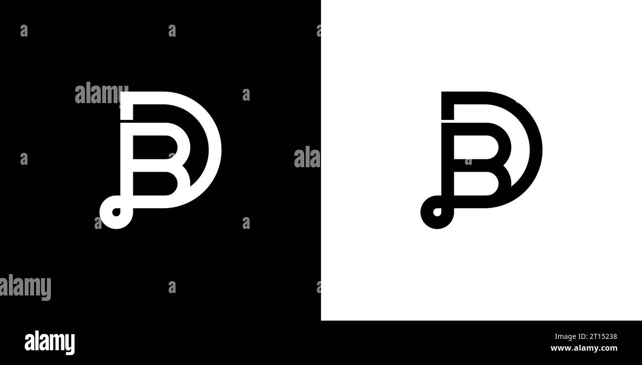 DB BD Logo, BD DB Monogram, Initial DB BD Logo, Letter BD DB Logo, Icon, Vector Stock Vector