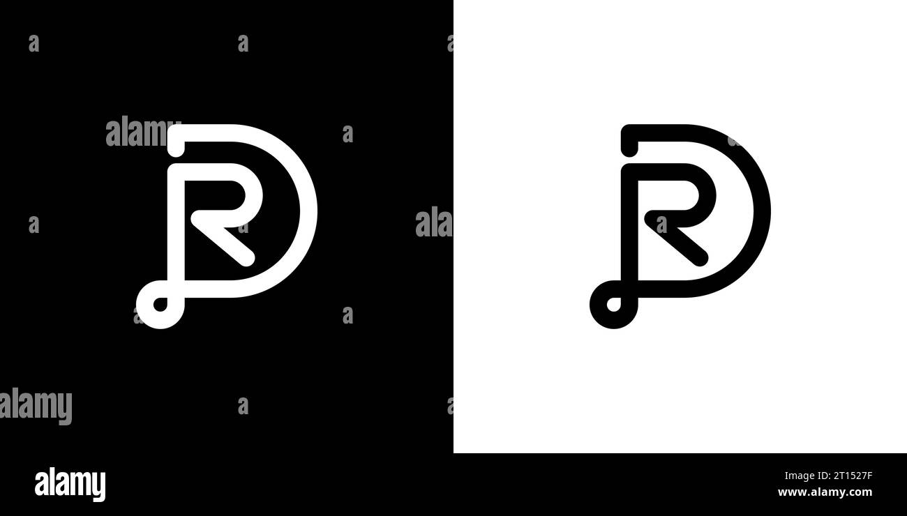 DR RD Logo, DR RD Monogram, initial RD DR logo, Letter RD DR logo, icon, vector Stock Vector
