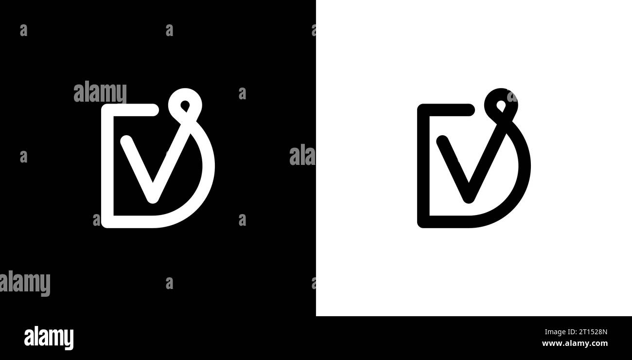 DV VD Logo, DV VD Monogram, Initial VD DV Logo, Letter VD DV Logo, Icon, Vector Stock Vector