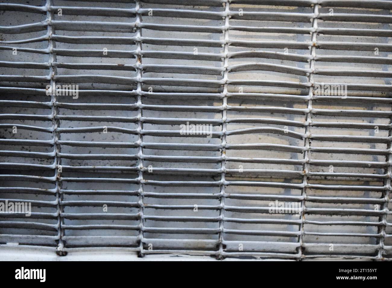 squared pattern of a metal grill Stock Photo