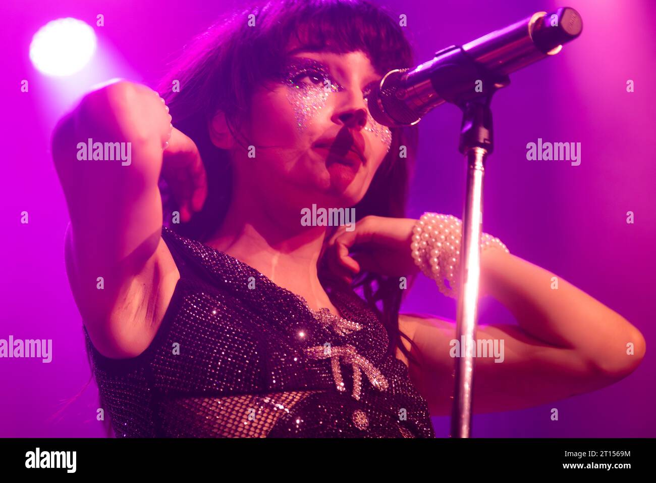 Lauren Mayberry performs at KOKO on October 9th, 2023 in London, England. Stock Photo