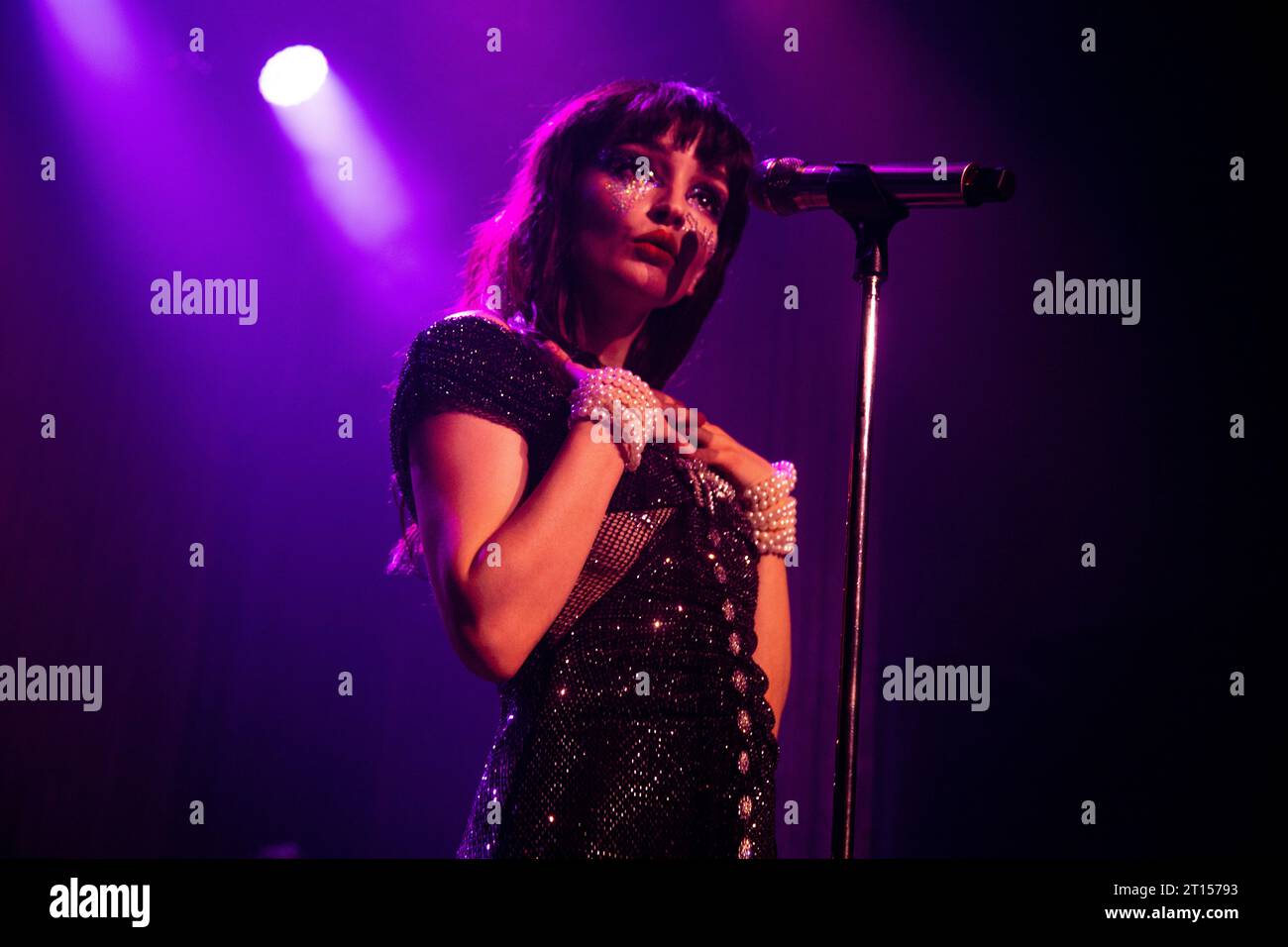 Lauren Mayberry performs at KOKO on October 9th, 2023 in London, England. Stock Photo