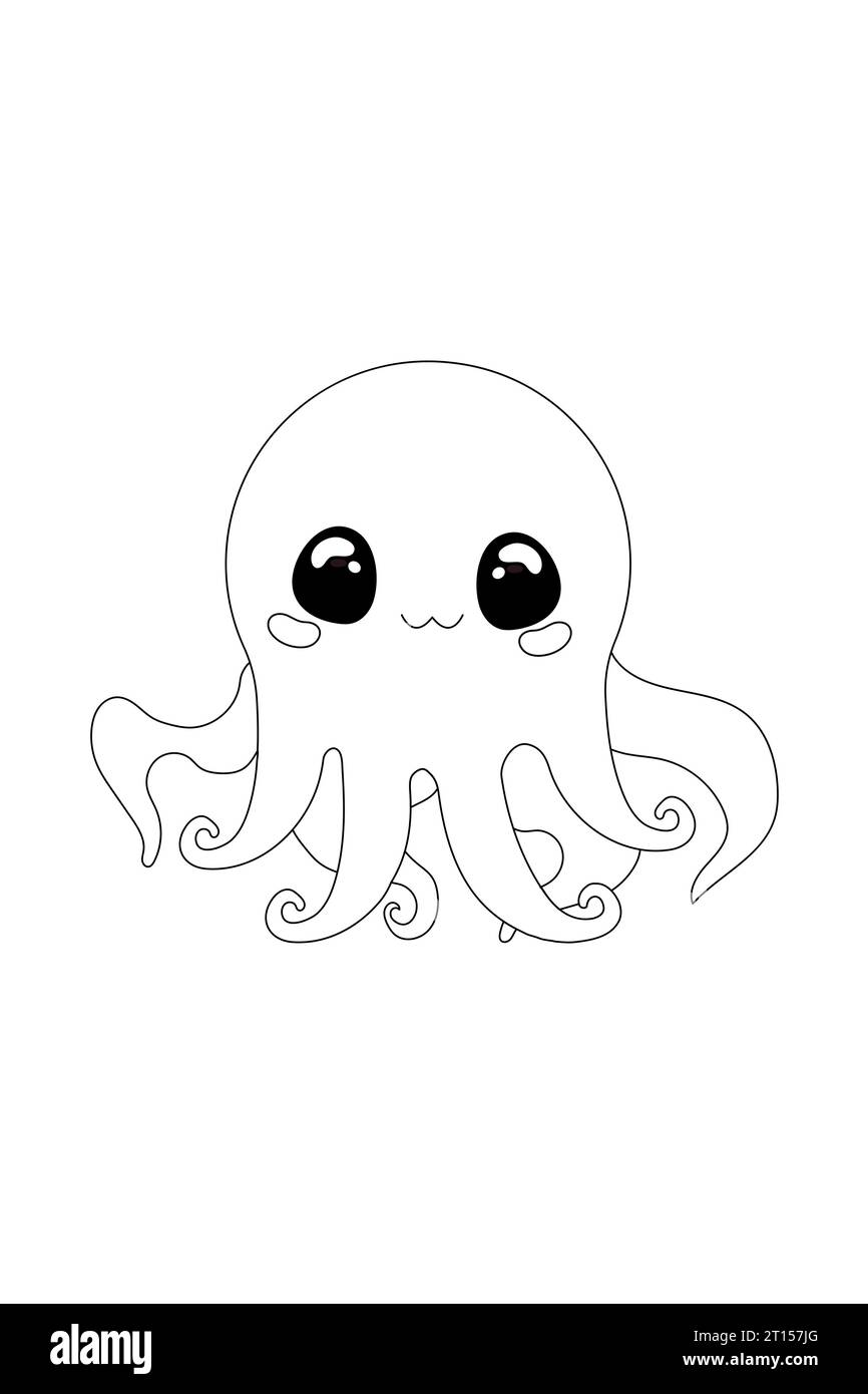 Colouring, linart, children's game. preschool Sea characters: crab