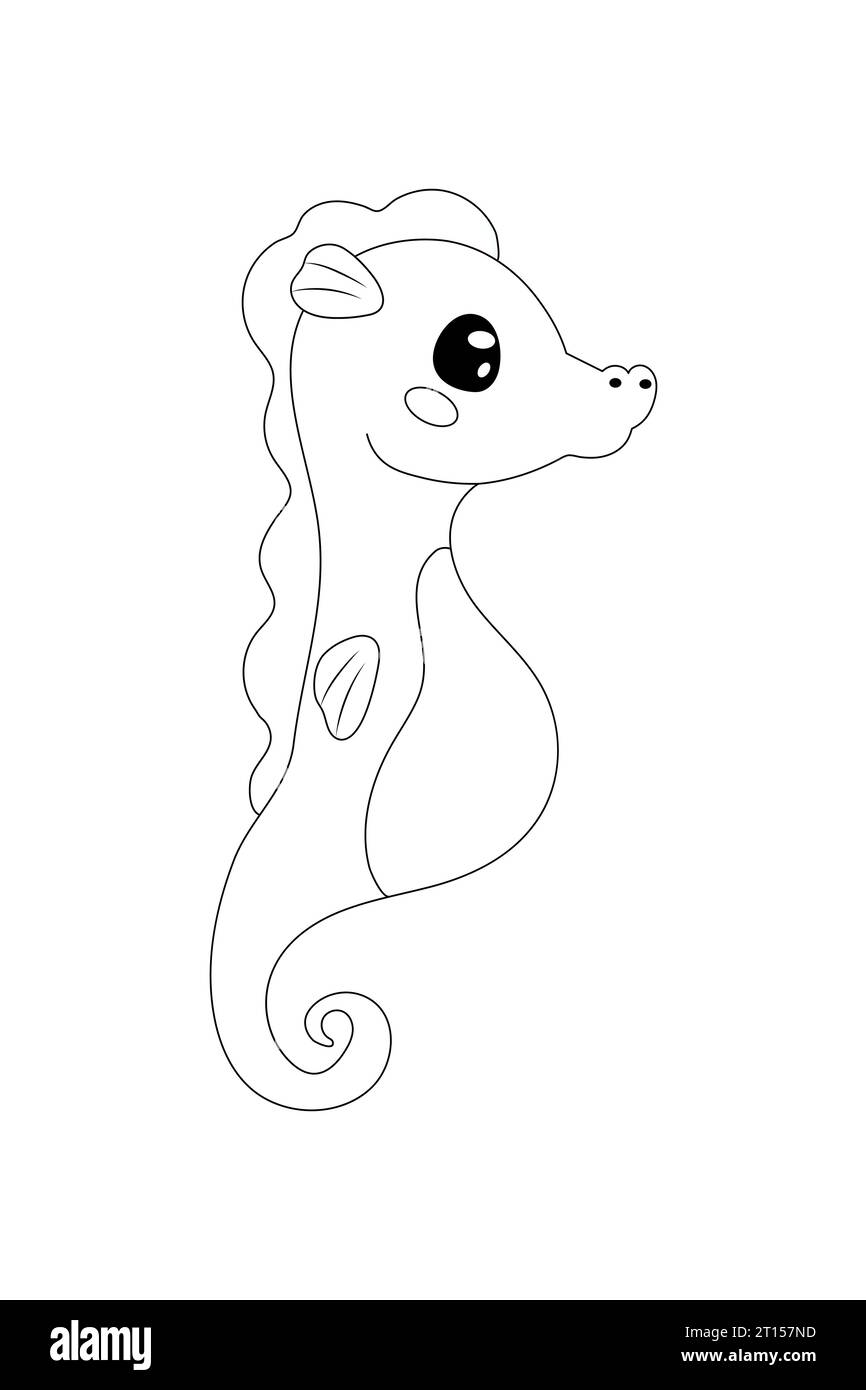 Colouring, linart, children's game. preschool Sea characters: crab