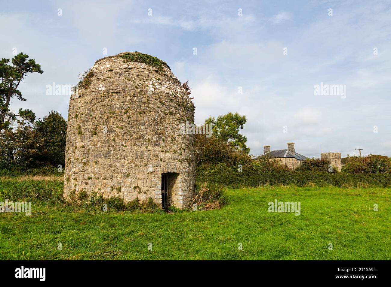 Dovecote or dovecot originally attached to the monastic grange at Llantwit Major which belonged to Tewkesbury Abbey. A Grade2 listed building. Stock Photo