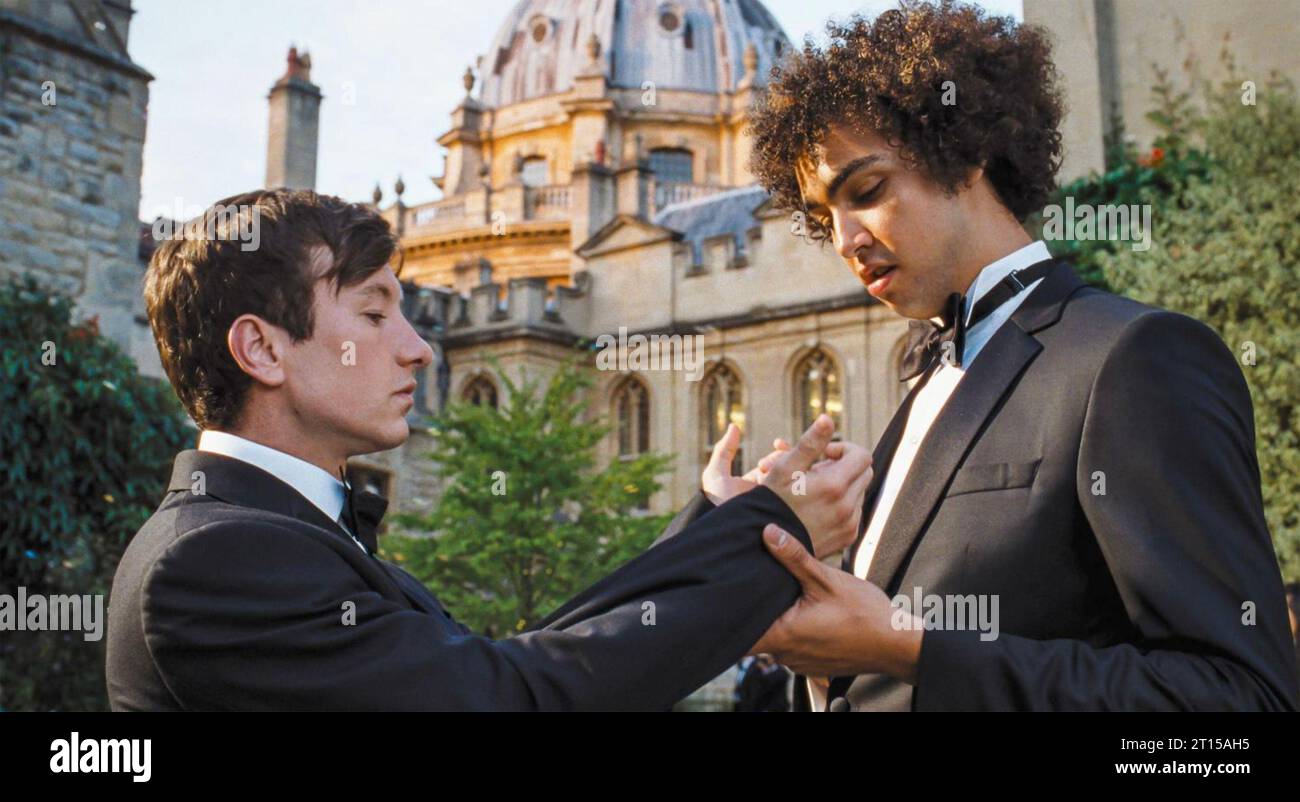SALTBURN  2023 Warner Bros. Pictures film with Barry Keoghan at left  and Archie Madekwe Stock Photo