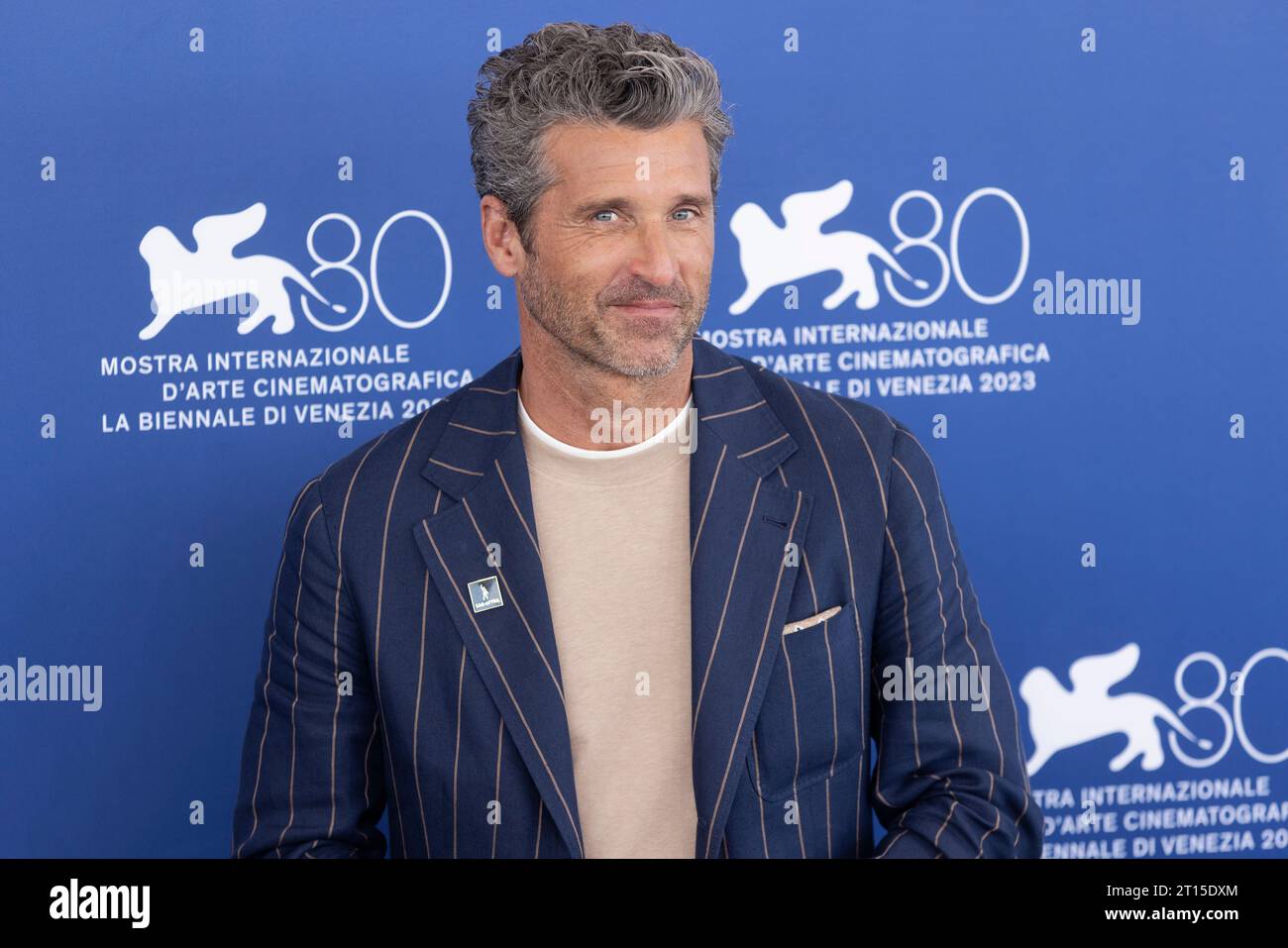VENICE, ITALY - AUGUST 31: Patrick Dempsey attends the photo-call for the movie 'Ferrari' at the 80th Venice International Film Festival on August 31, Stock Photo