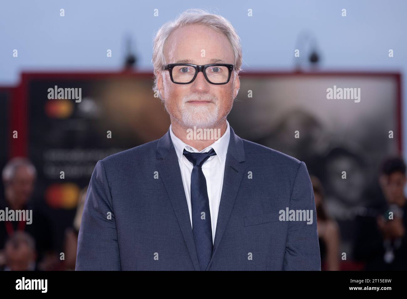 VENICE, ITALY - SEPTEMBER 03: Director David Fincher attends the red carpet for the movie 'The Killer' at the 80th Venice International Film Festival Stock Photo
