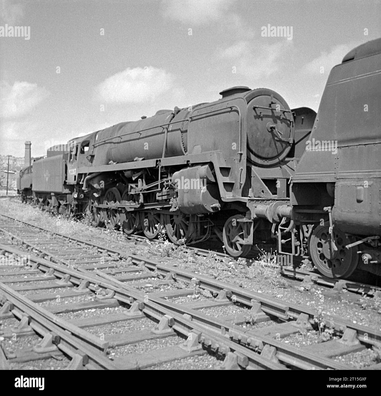 92029 at Barry scrap yard and Loco. 24th July 1966. Stock Photo
