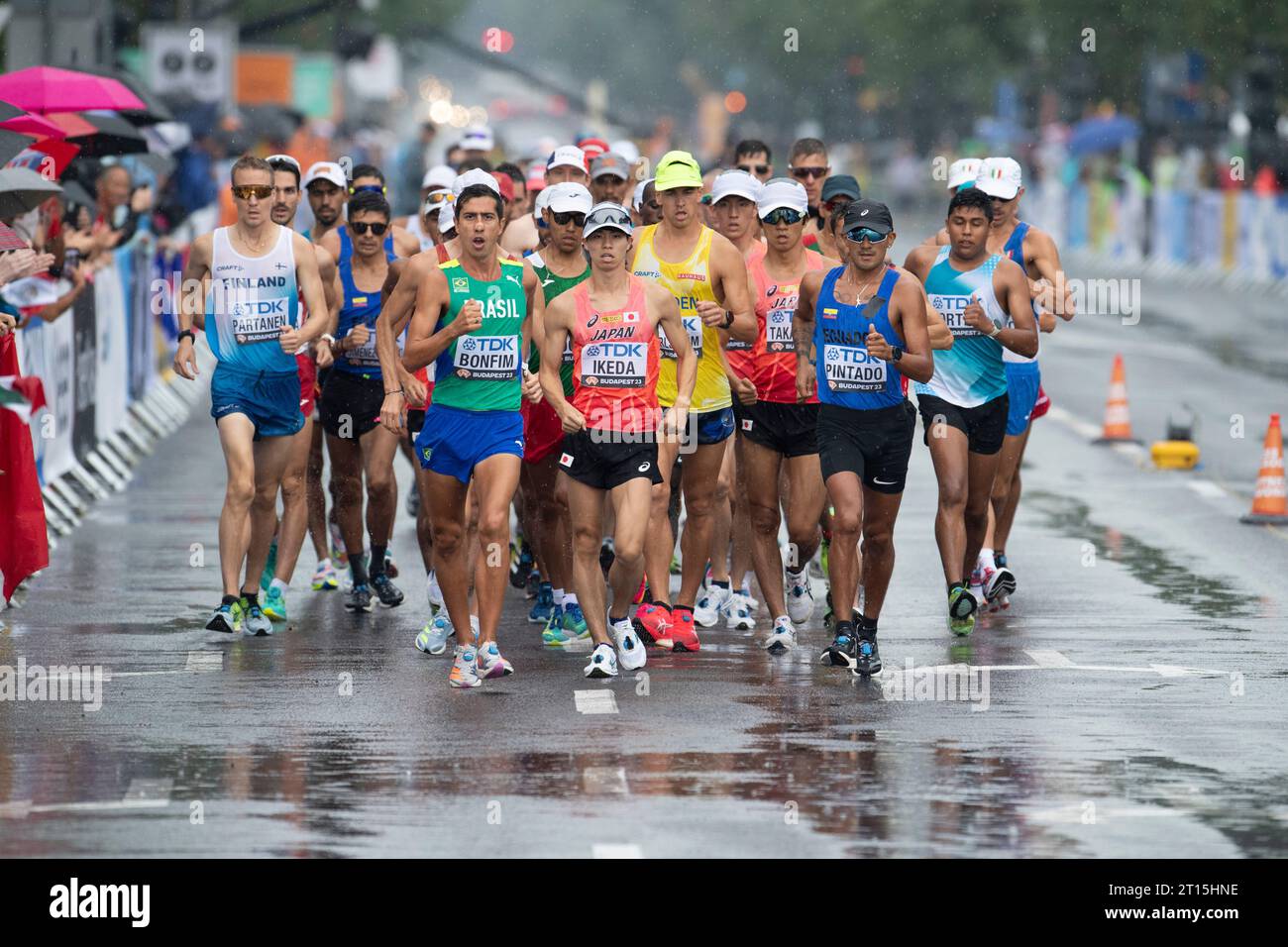 Brian Daniel Pintado of Ecuador competing in the 20 kilometres race ...