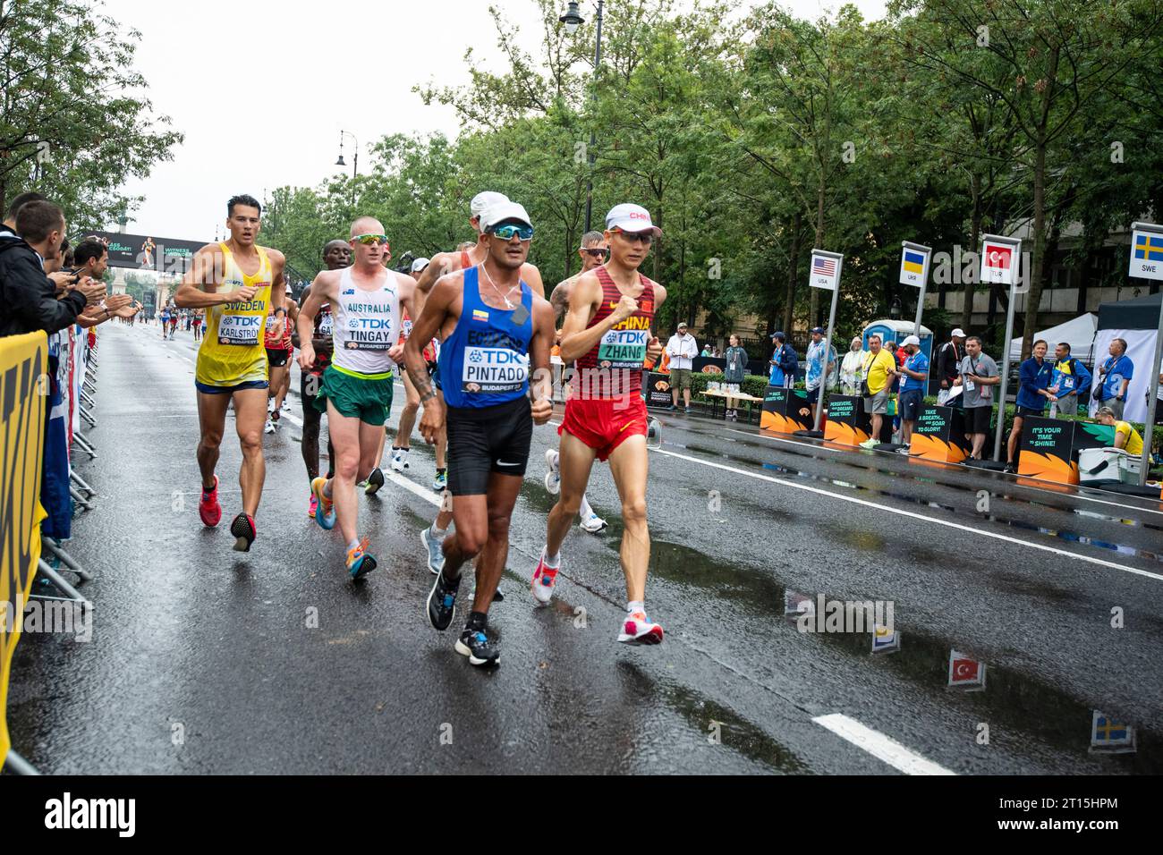 Brian Daniel Pintado of Ecuador competing in the 20 kilometres race ...