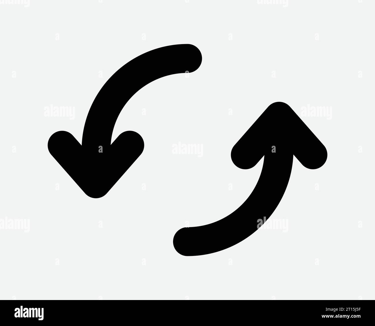 Cycle Icon Arrow Pointer Refresh Round Circle Again Repeat Rewind Replay Reset Loop Recycle Black White Shape Line Outline Sign Symbol EPS Vector Stock Vector