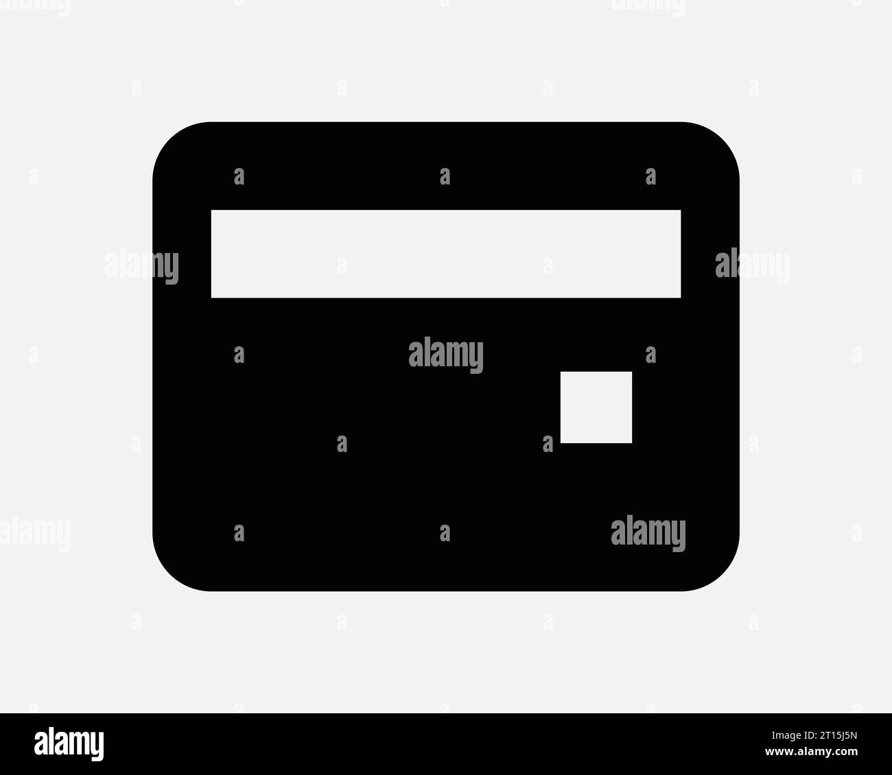 Credit Card Icon Finance Money Debit Payment Loan Pay Plastic Business Commercial Retail Shopping Black White Shape Line Outline Sign Symbol EPS Vecto Stock Vector