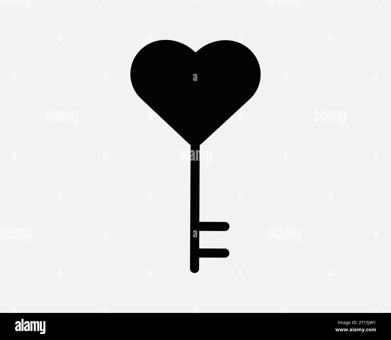 Heart Key Icon Sign Symbol EPS Vector Love Shape Lock Security Safety Illustration Image Graphic Stock Vector