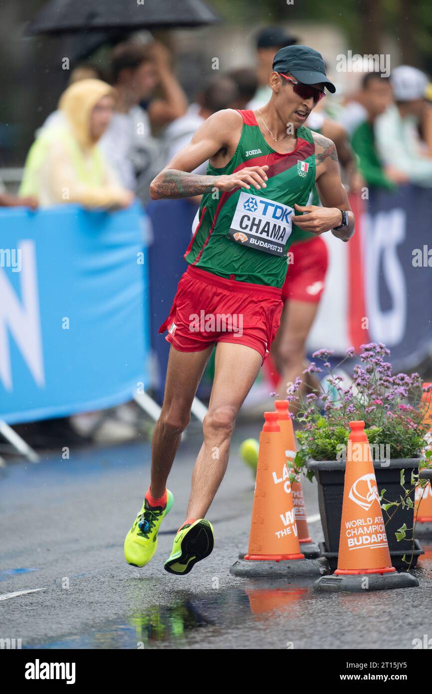 Noel Chama of Mexico competing in the 20 kilometres race walk at the