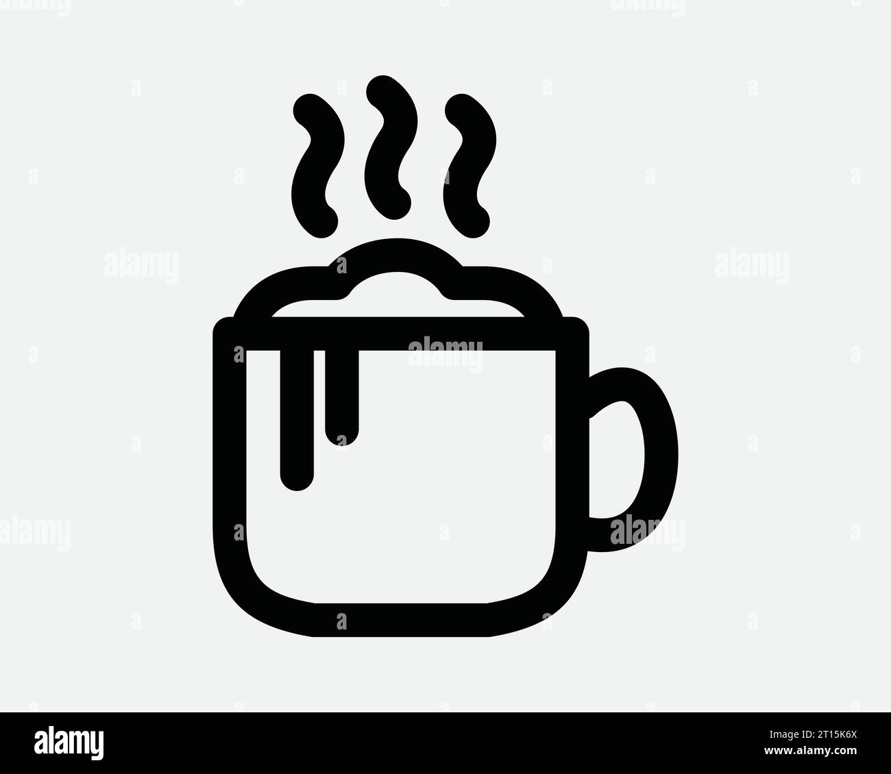 Hot Beverage Icon Warm Drink Chocolate Coffee Tea Cup Cafe Cappuccino