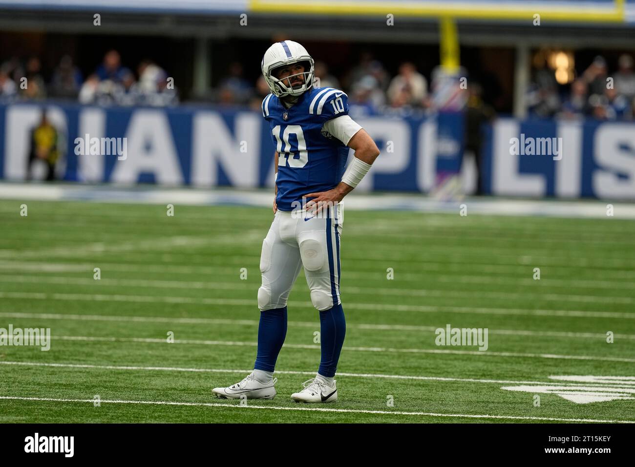 Indianapolis Colts' Zack Moss celebrates a touchdown during the second ...