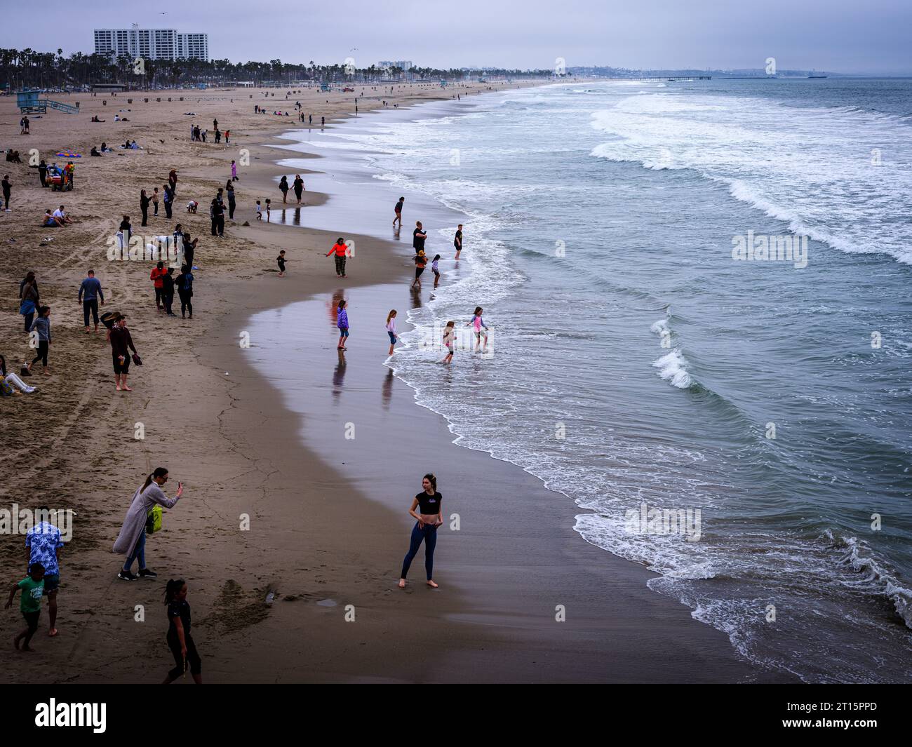 The view over Santa Monica Beach from the Pier Stock Photo - Alamy