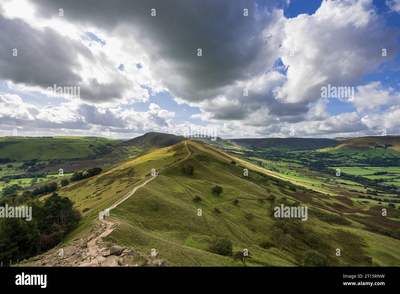 The Hope valley in the Peak district of Derbyshire. Stock Photo