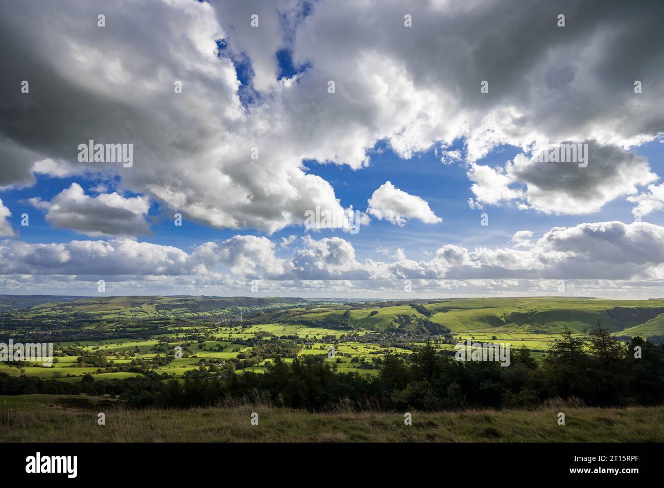 The Hope valley in the Peak district of Derbyshire. Stock Photo