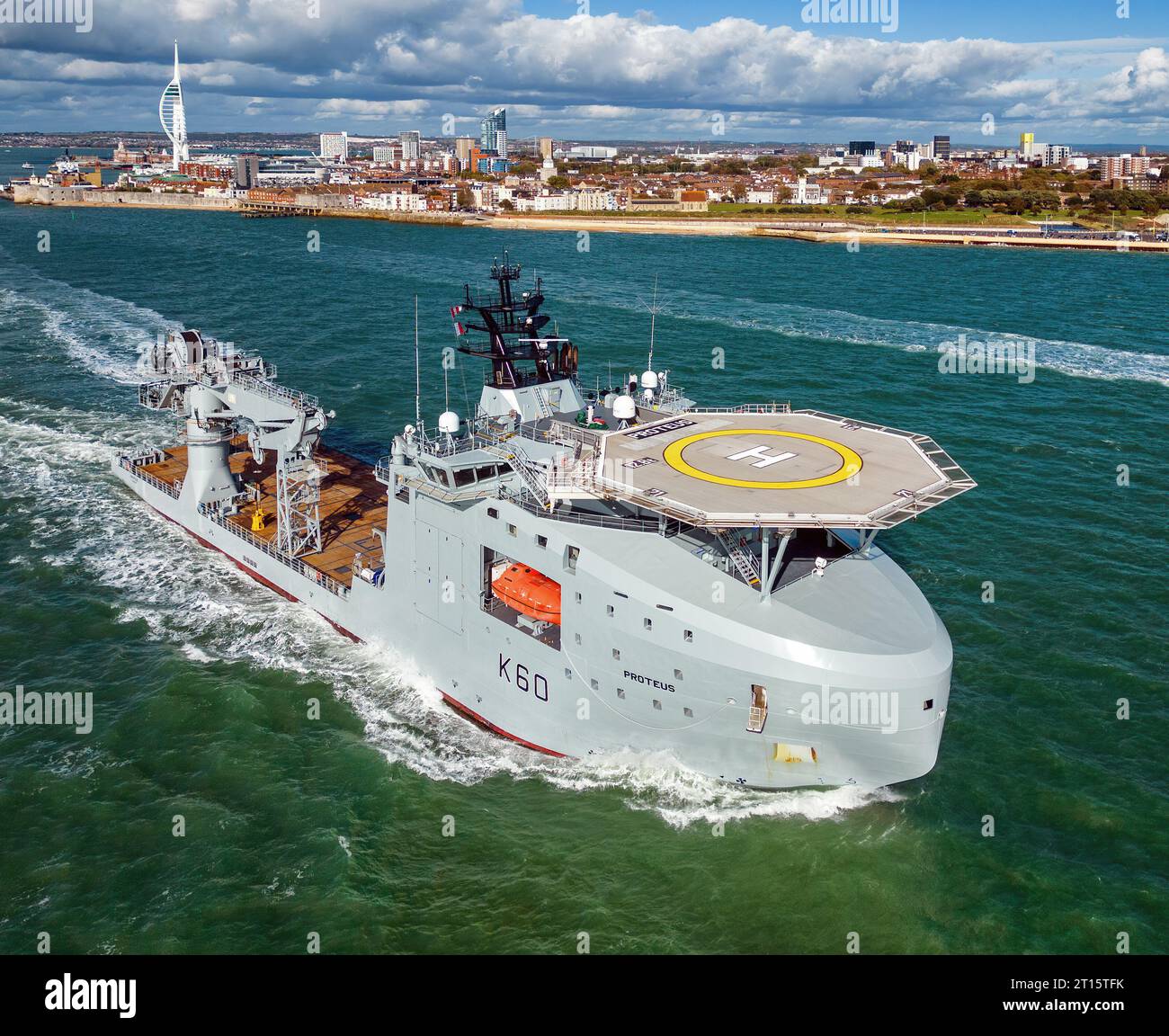 RFA Proteus (K60) is a Multi Role Ocean Surveillance Ship tasked with