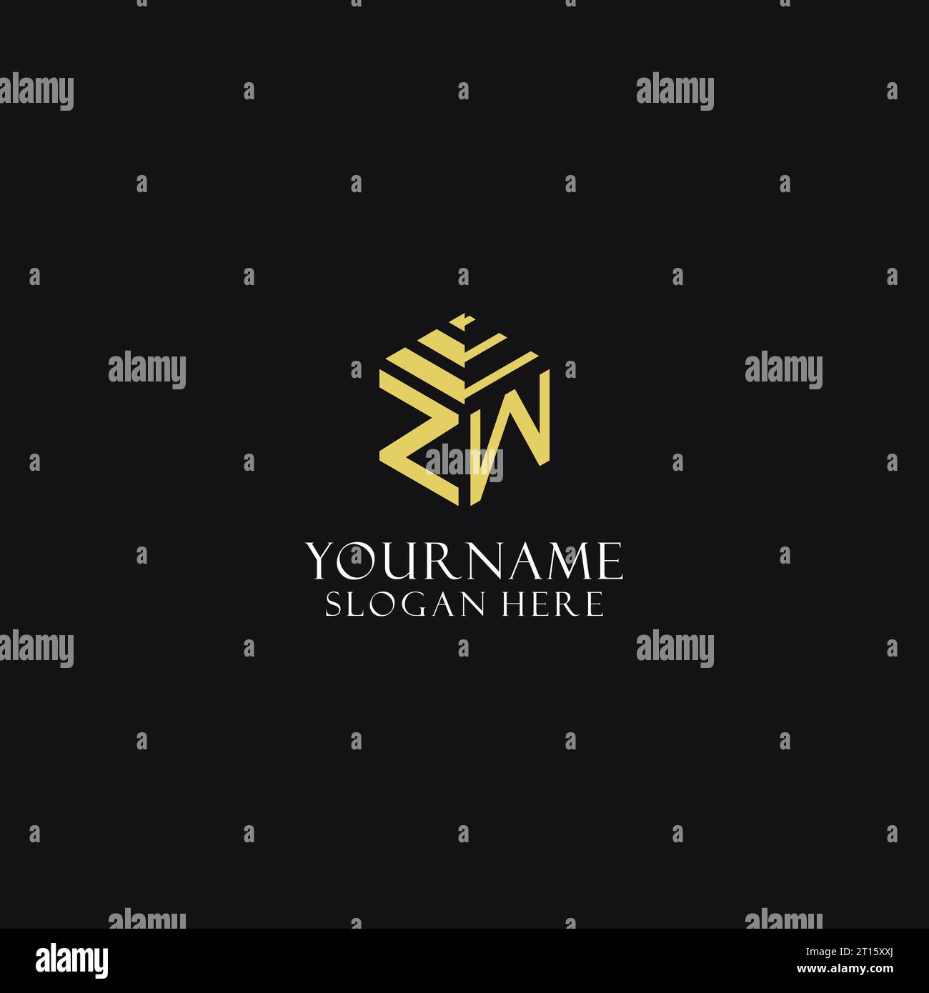 Zw minimal logo design hi-res stock photography and images - Alamy
