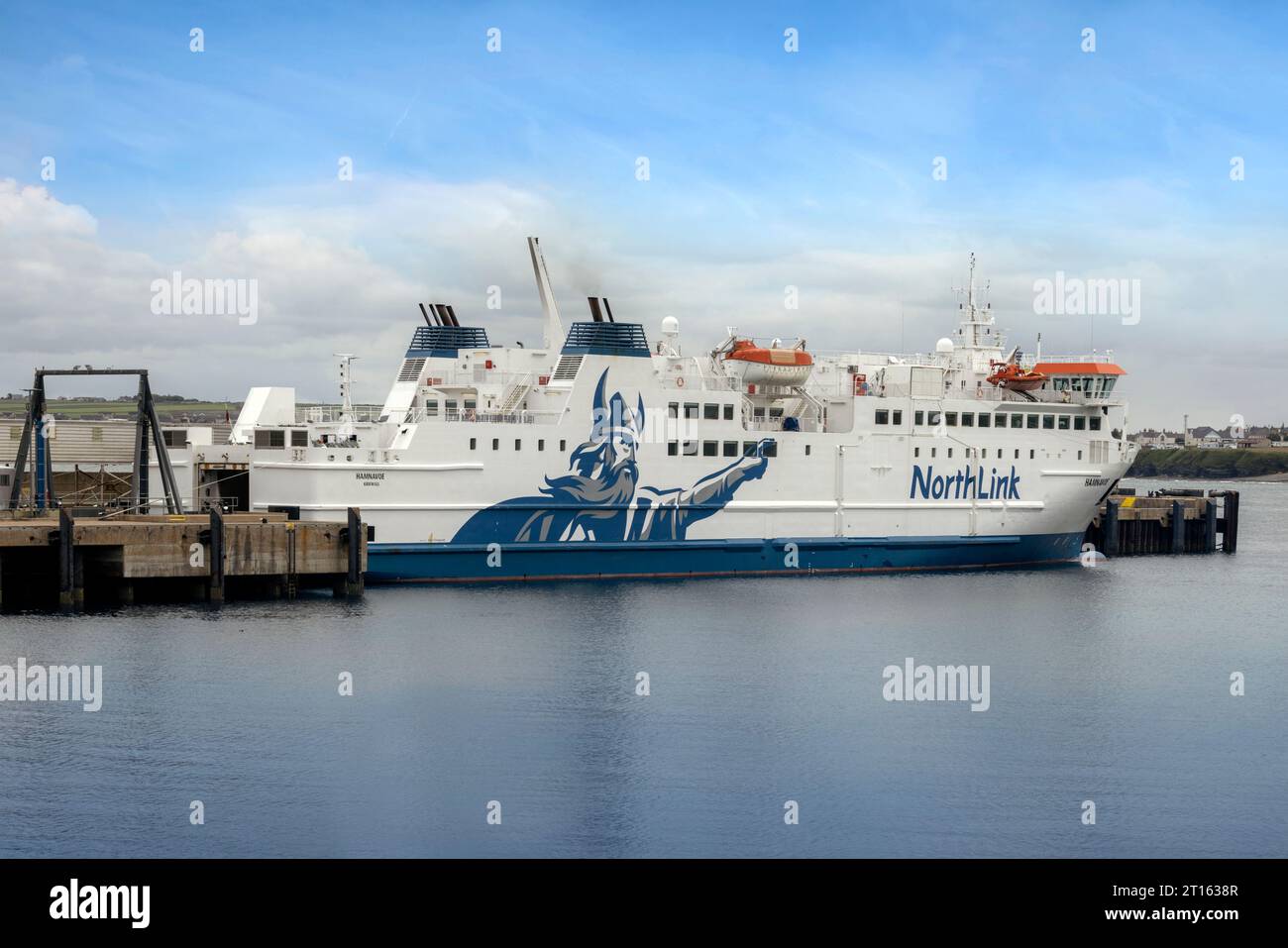 Northlink Ferry to the Orkney Islands from Scrabster, Caithness, Scotland. Stock Photo