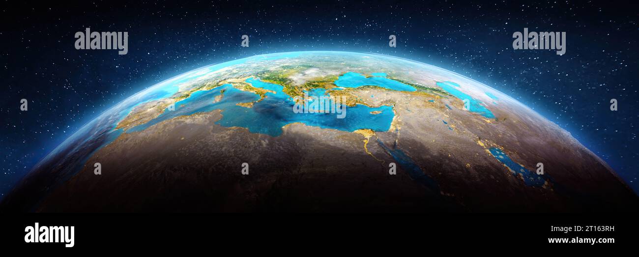 Map of europe and north africa hi-res stock photography and images - Alamy