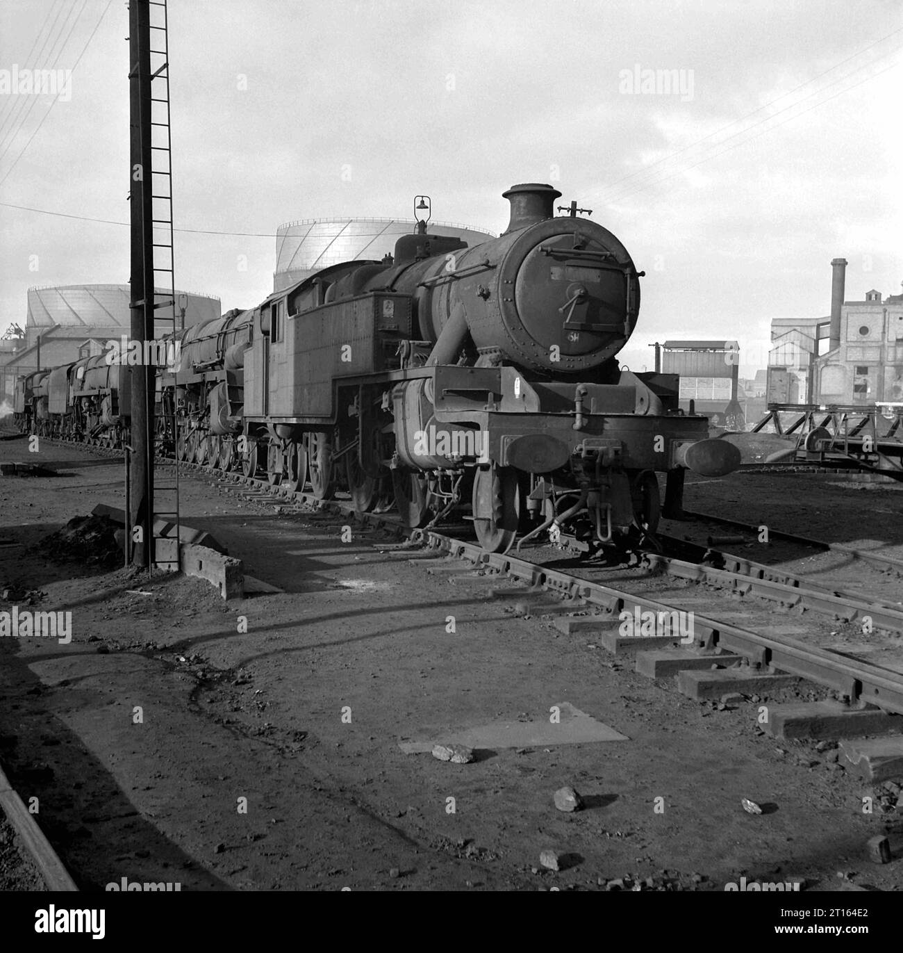 92163 and others at Birkenhead Loco 2nd February 1967. Stock Photo