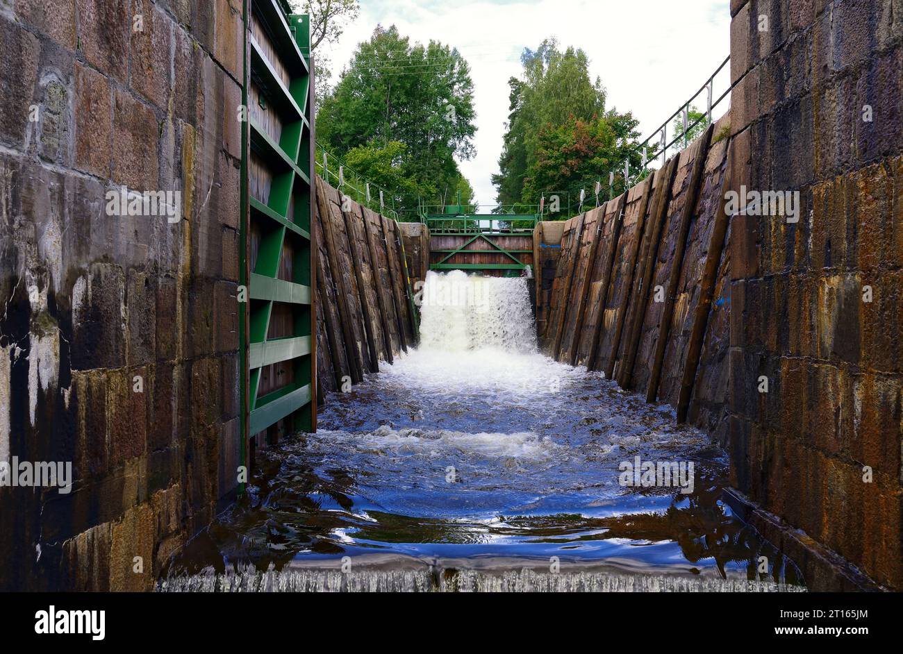 A lock in the Dalsland lake region in Sweden Stock Photo