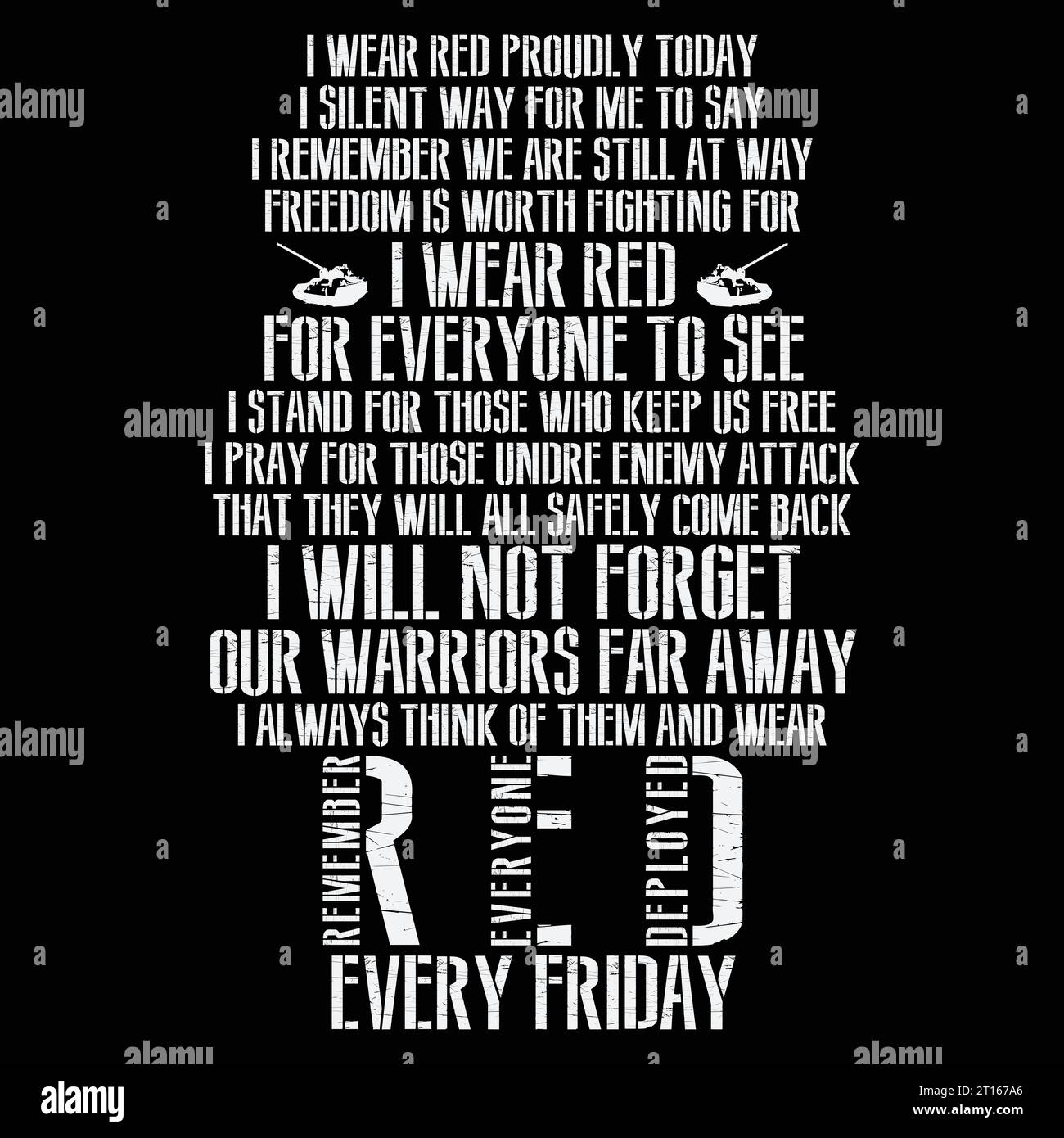 Red Friday Remember The Deployed Military Gift Shirt Stock Vector