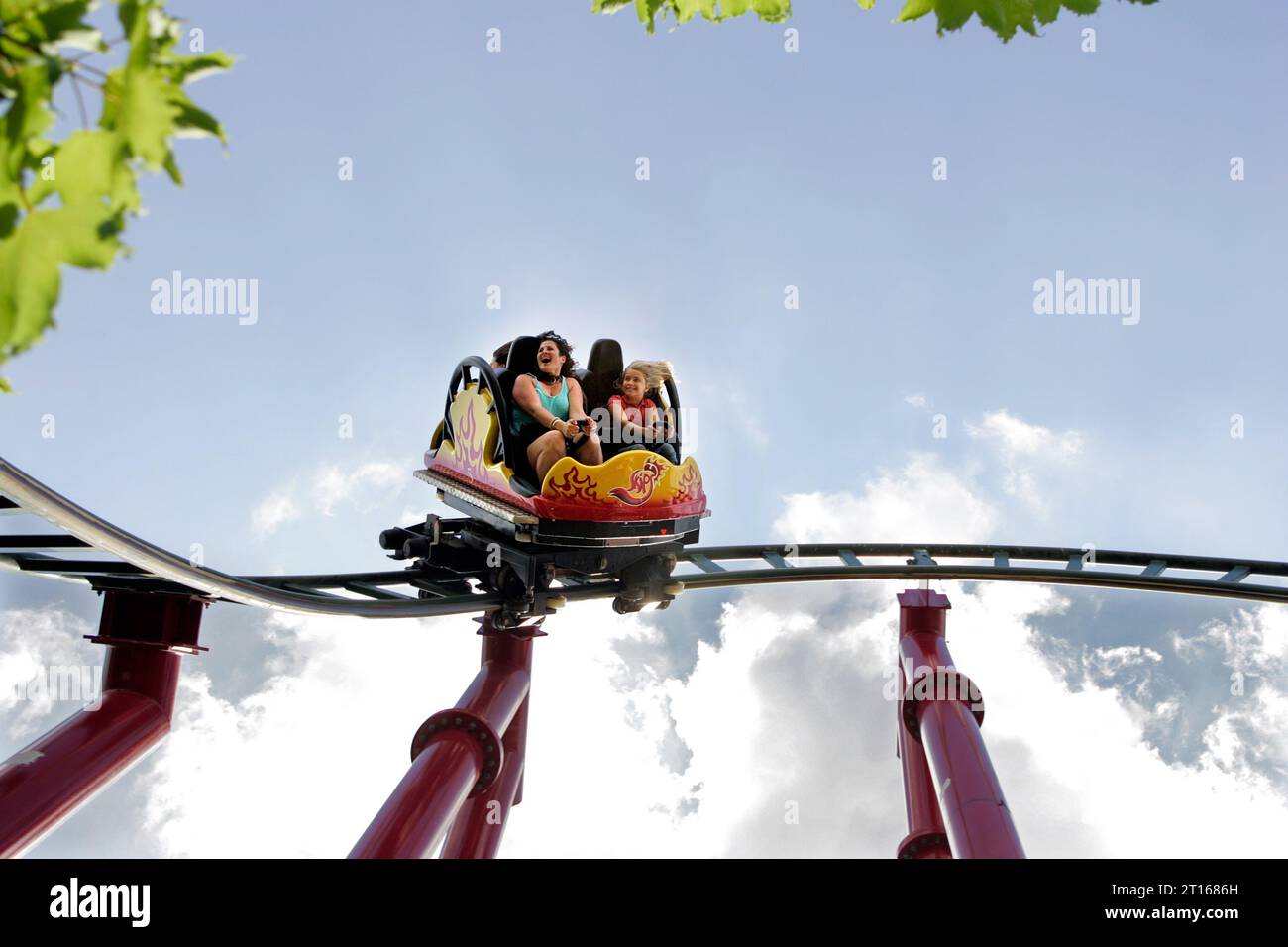Dragon's Fury roller coaster at Chessington World of Adventures in Surrey, England, UK Stock Photo