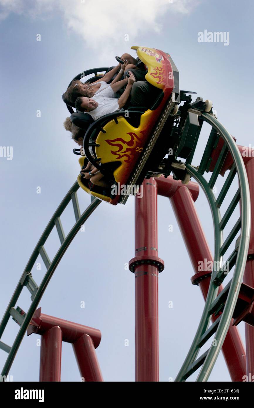 Dragon's Fury roller coaster at Chessington World of Adventures in Surrey, England, UK Stock Photo