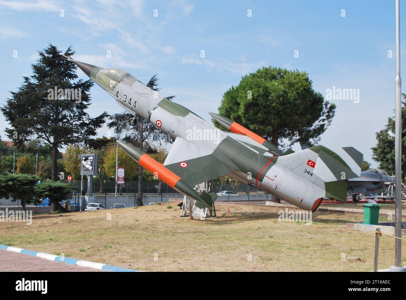 F-104S Starfighter gate guardian at the Turkish Air Force Museum. Stock Photo