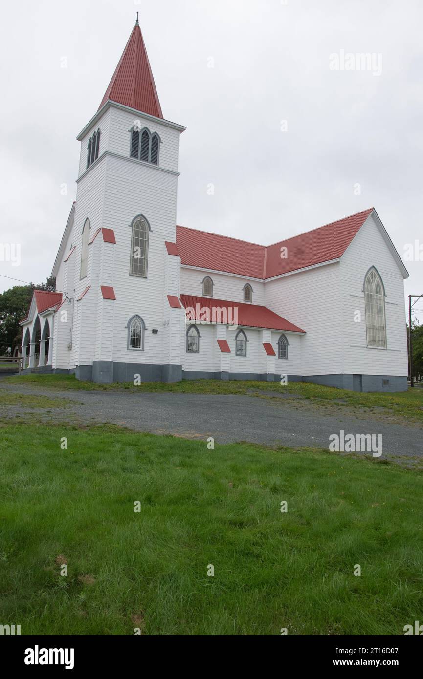 St. Matthew's Anglican Church in Bay Roberts, Newfoundland & Labrador, Canada Stock Photo