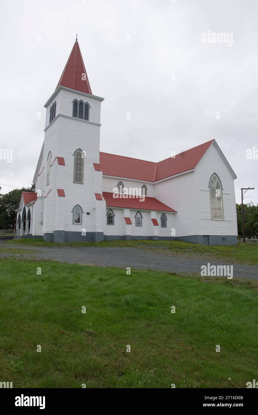St. Matthew's Anglican Church in Bay Roberts, Newfoundland & Labrador, Canada Stock Photo