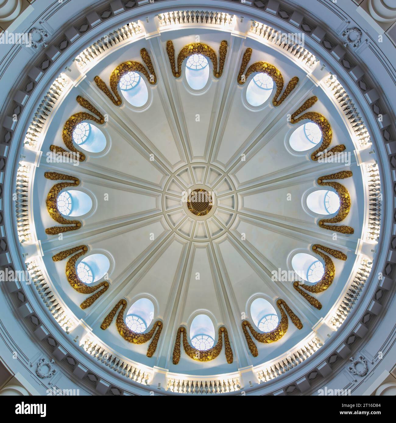 View upwards towards the dome inside the Spanish City, Whitley Bay, North Tyneside England, United Kingdom Stock Photo