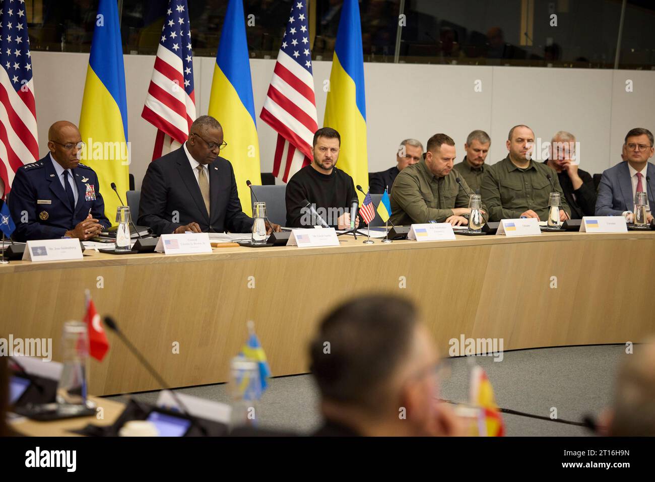 Secretary Austin and Joint Chiefs Chair Brown News Conference in Brussels
