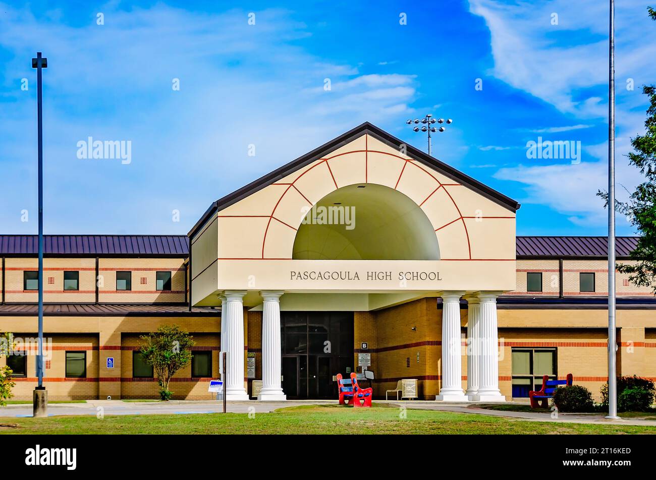 Pascagoula High School is pictured, Oct. 7, 2023, in Pascagoula