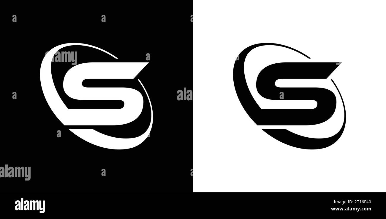 S logo design, S monogram, initials S icon, letter S logo, icon, vector Stock Vector