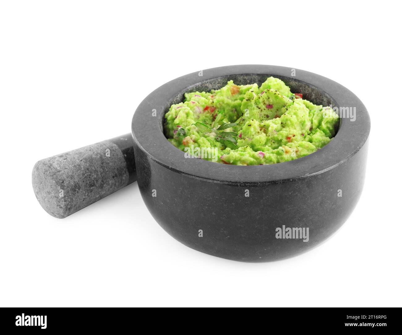 Pestle and mortar with avocado Cut Out Stock Images & Pictures Alamy