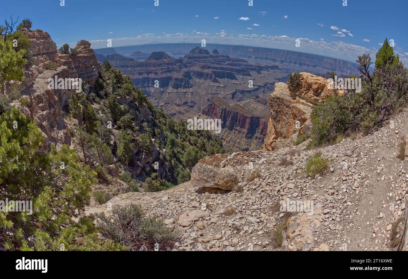 View from the south side of Bright Angel Point at Grand Canyon North ...