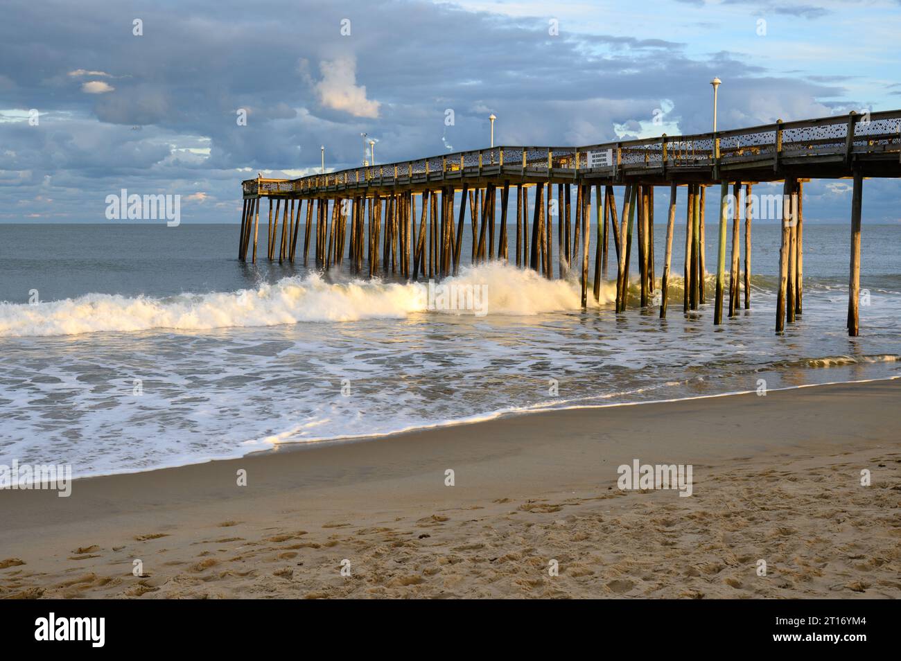The Pier at Ocean City, Maryland, USA at sunset during late fall. Stock Photo