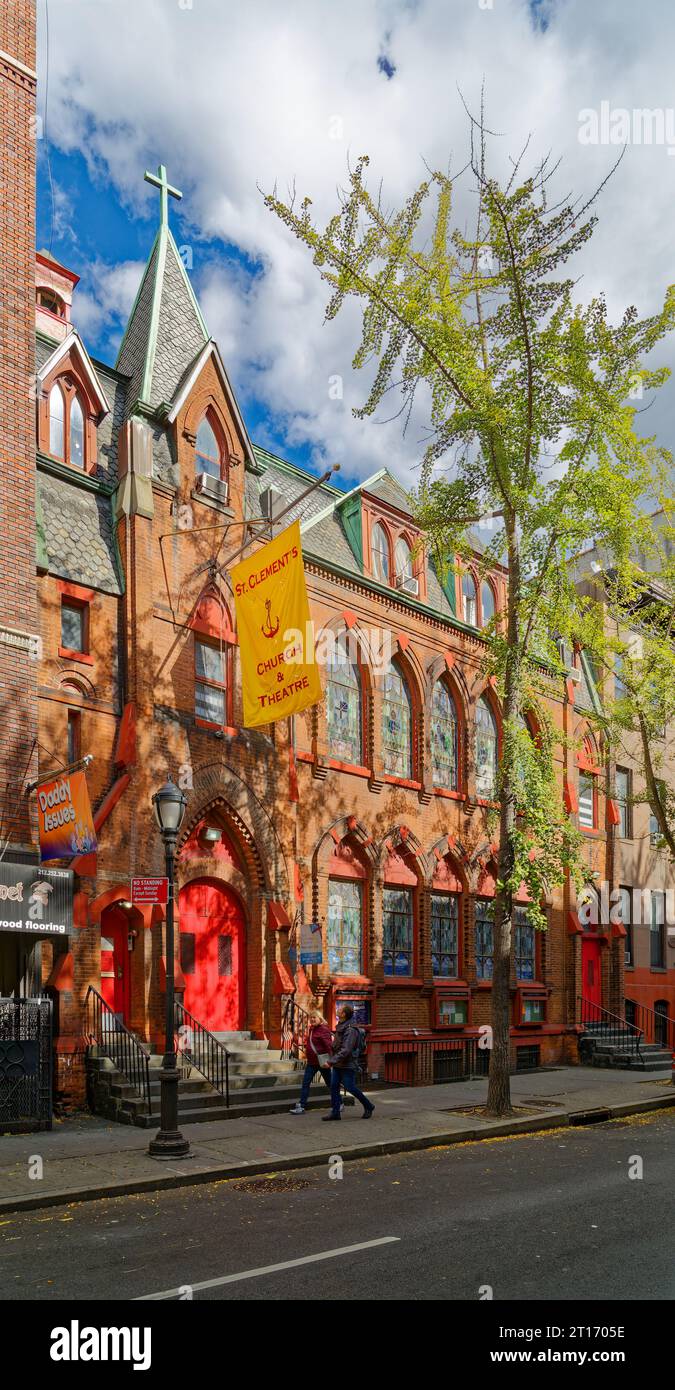 St. Clement’s Episcopal Church, 423 West 46th Street, plays two roles