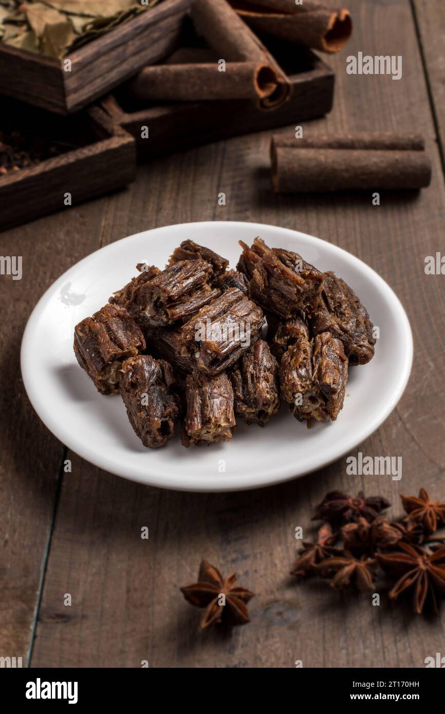 Marinated Duck neck in Spiced Sauce,dry duck neck Stock Photo - Alamy
