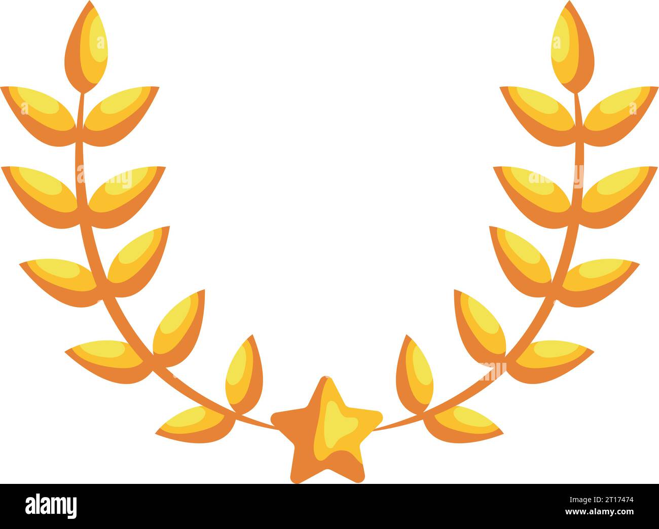 star and leaves laurel golden Stock Vector Image & Art - Alamy