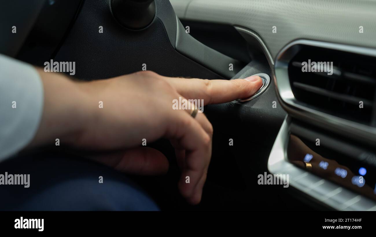 Man starts car button hi-res stock photography and images - Alamy