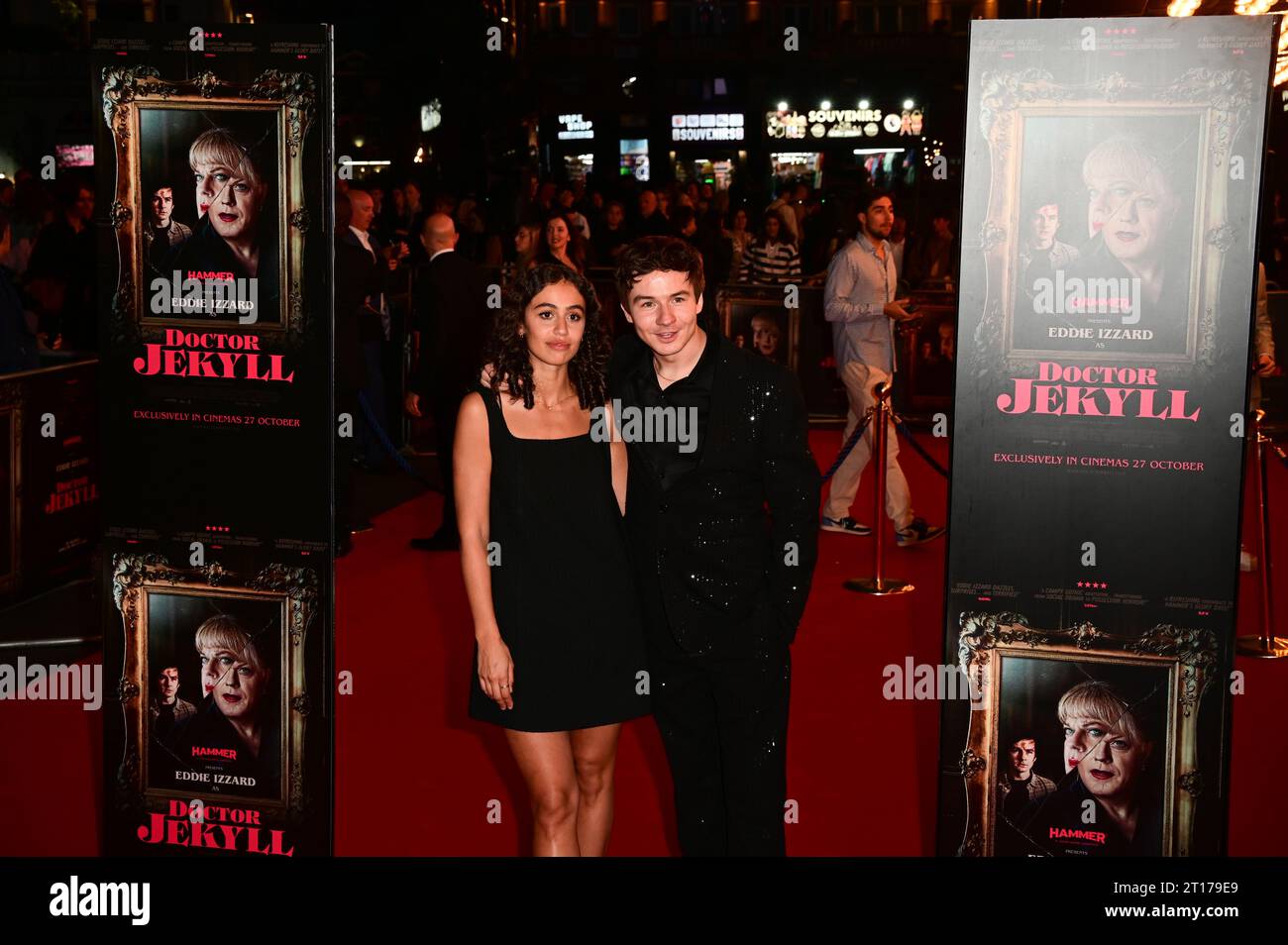 Odeon Luxe, Leicester Square, London, UK. 11th Oct, 2023. Scott Chambers and Rybyn Cara attends the World Premiere of Doctor Jekyll with Eddie Izzard, London, UK. Credit: See Li/Picture Capital/Alamy Live News Stock Photo