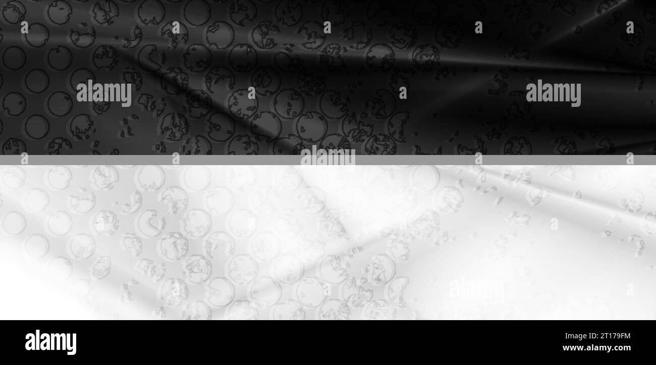 Black and white abstract banners with grunge halftones texture. Vector backgrounds Stock Vector