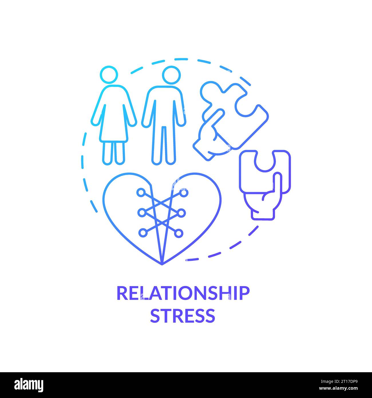 2D gradient icon relationship stress concept Stock Vector Image & Art ...